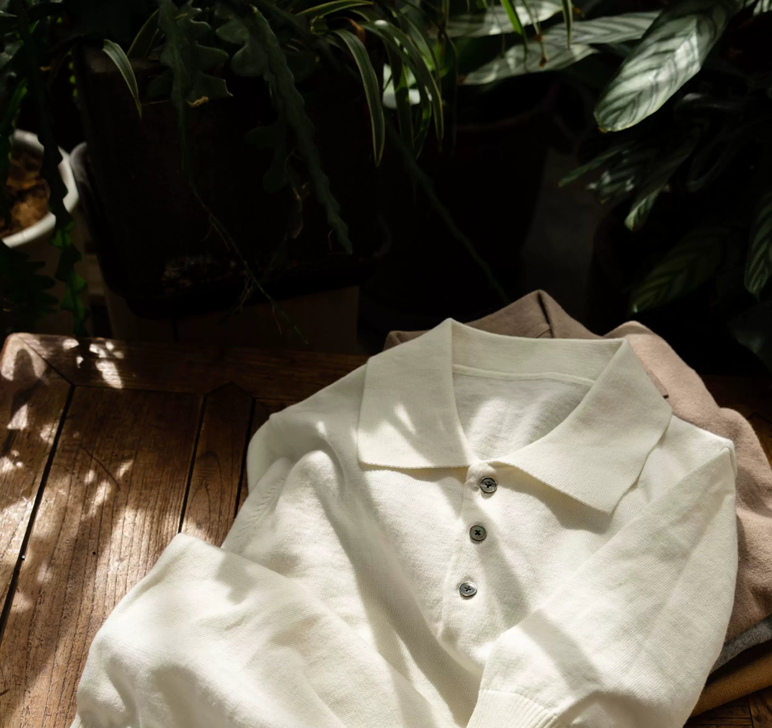 CULTA Lapel Vintage Knitted Polo Shirt