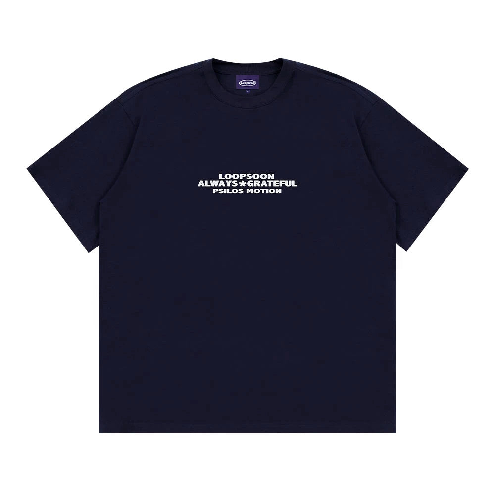 Loopsoon English Letter Print Loose Tee