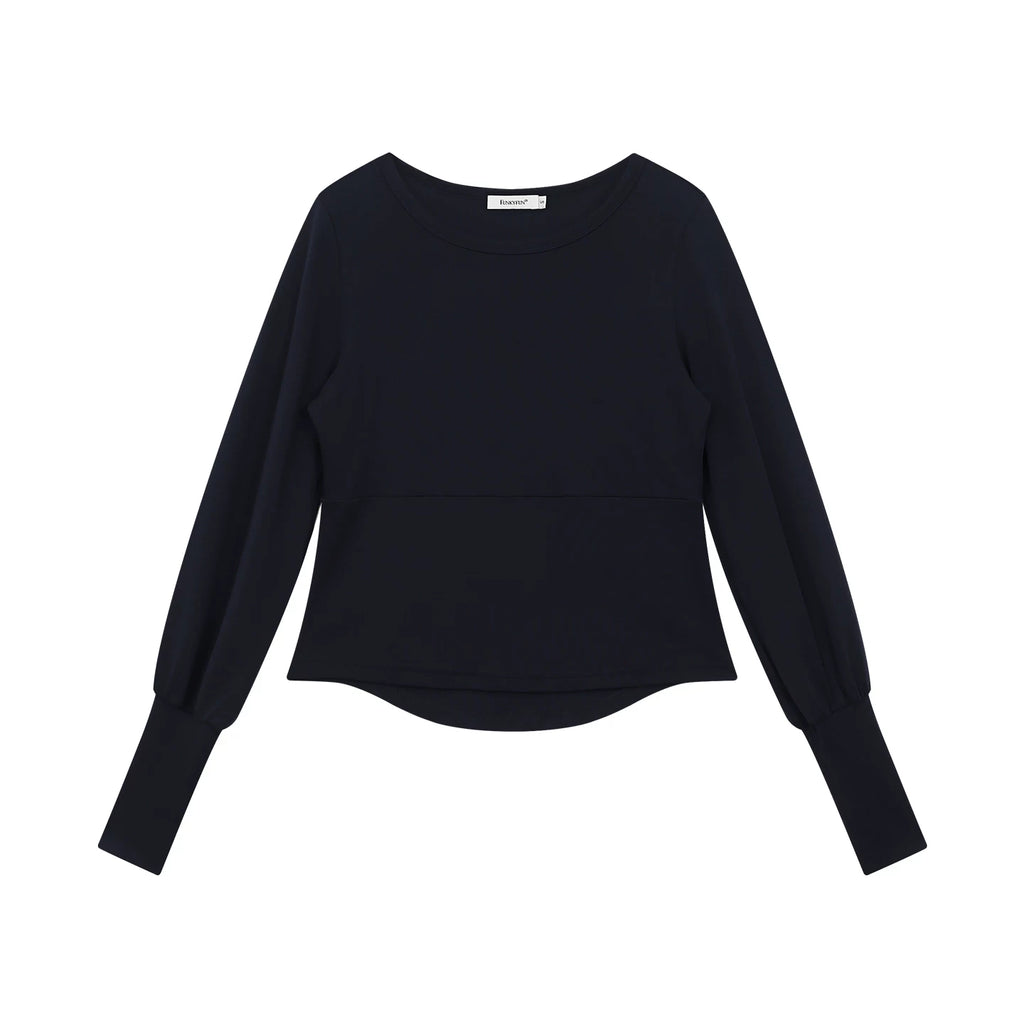 FUNKYFUN Two Wear Shawl Wide Neck Treasure Long Sleeve