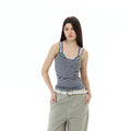 WLNEXT Striped Slim Fit Vest