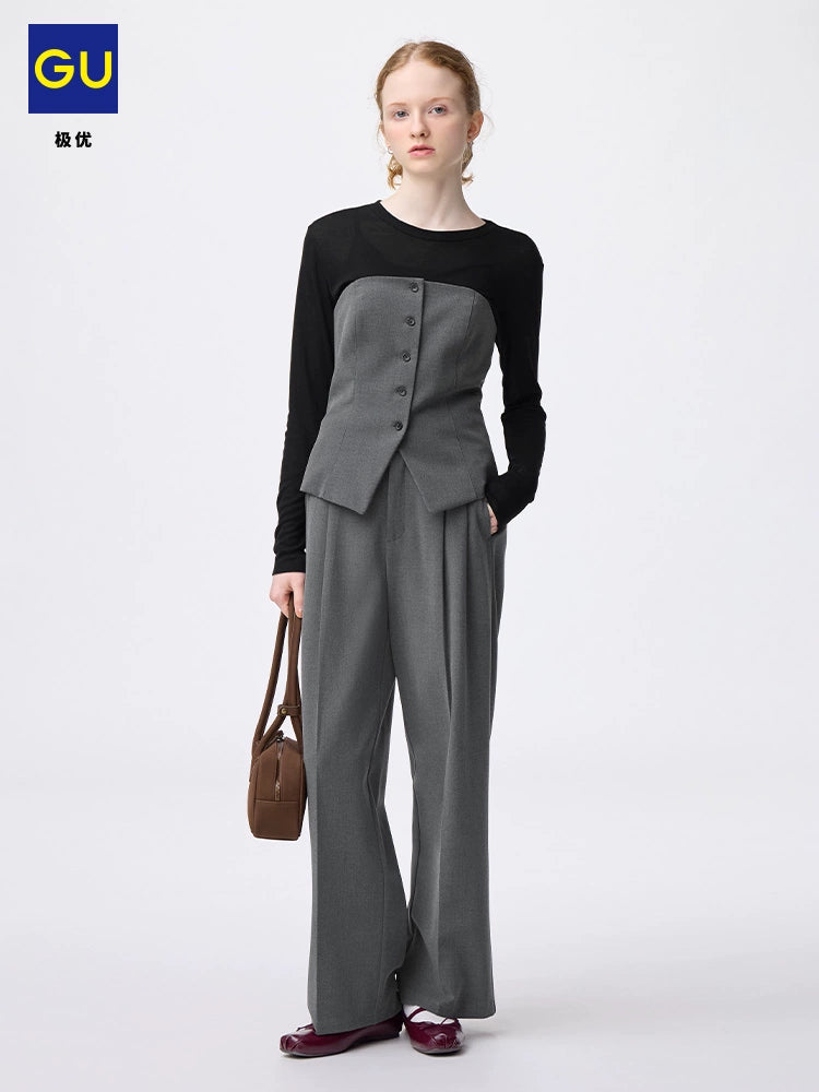 GU Front Buckle Casual Halter Top