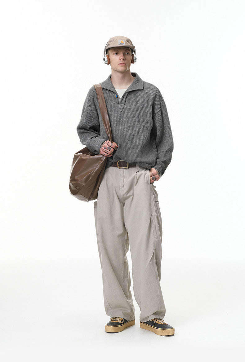 Inflation Loose Casual Lapel Long Sleeve