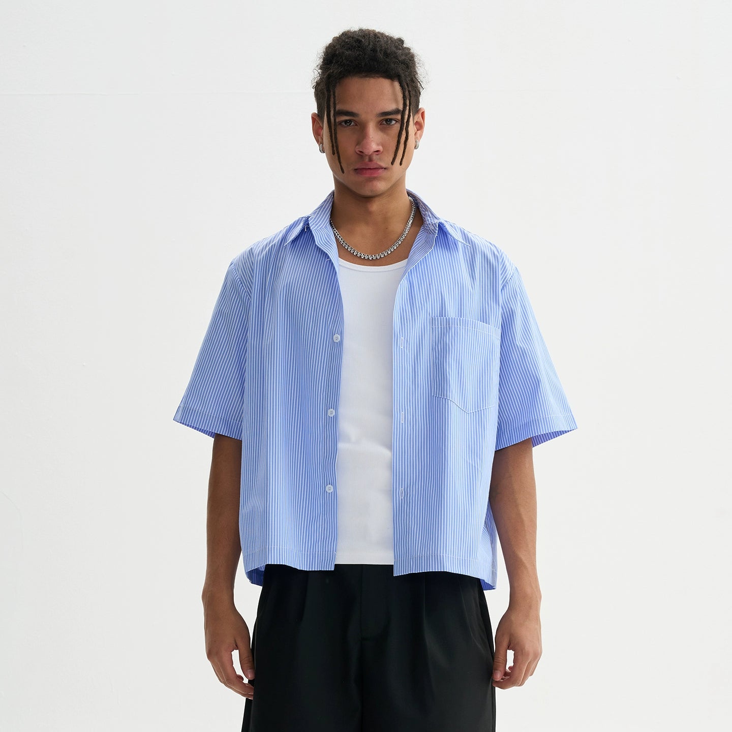 FIVE MEN Loose Short Sleeve Short Shirt