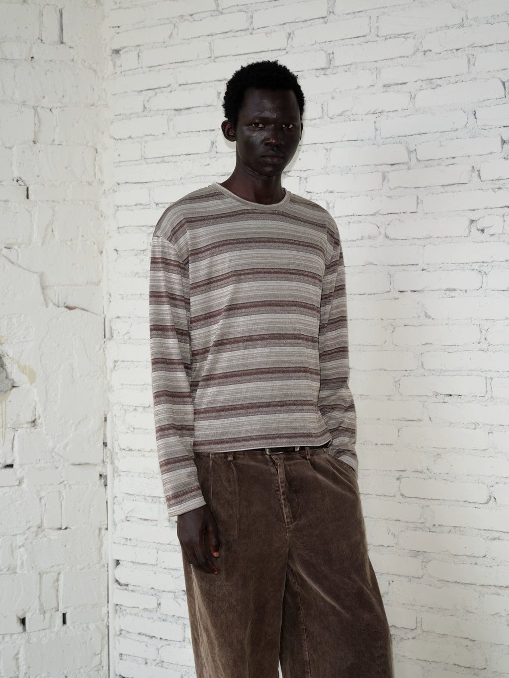 VLABMADE Lazy Vibe Vintage Striped Loose Long Sleeve