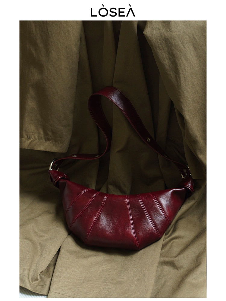 LOSEA Premium Textured Versatile Retro Shoulder Crossbody Bag