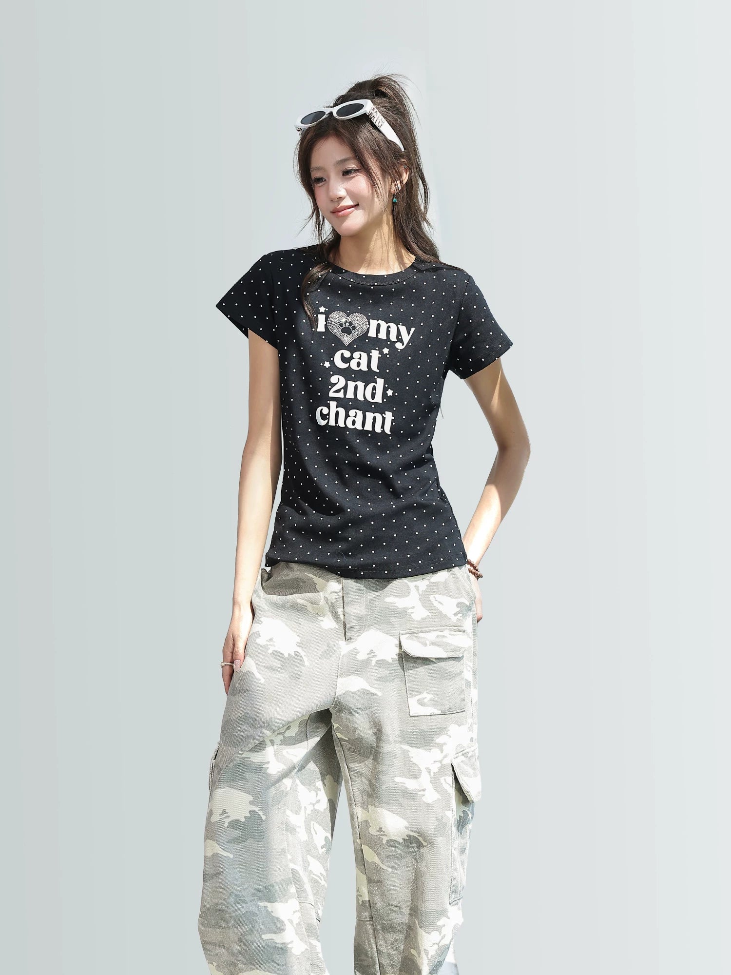 CHANT2nd Hot Drill Polka Point Front Shoulder Tee