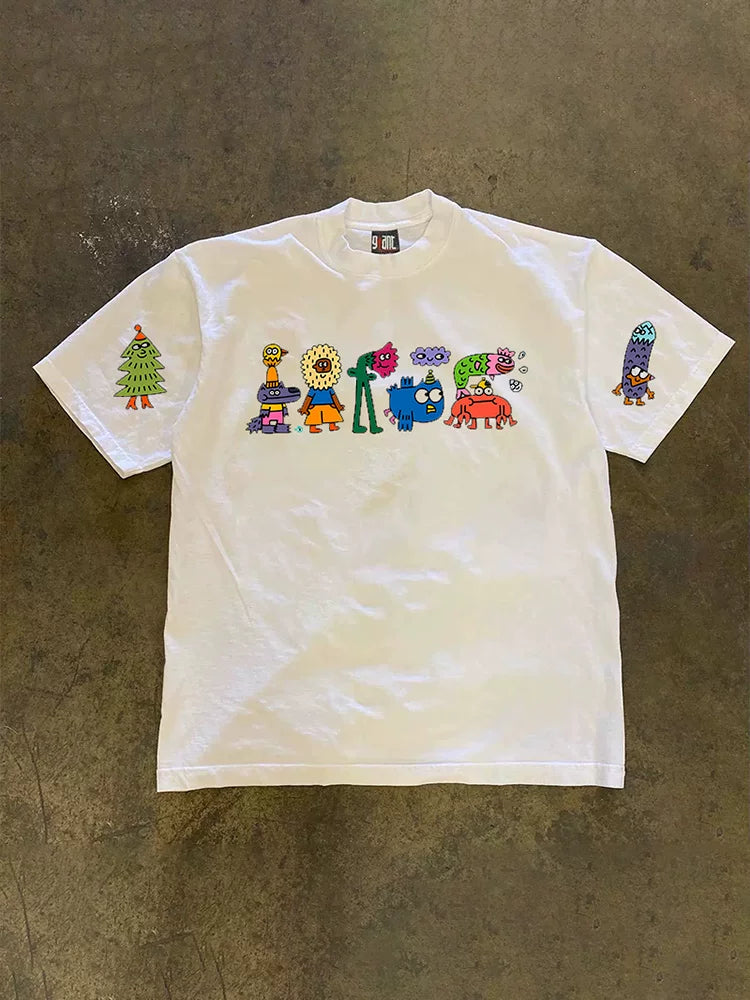 UPUPXIA  Casual Versatile Crew Neck Tee