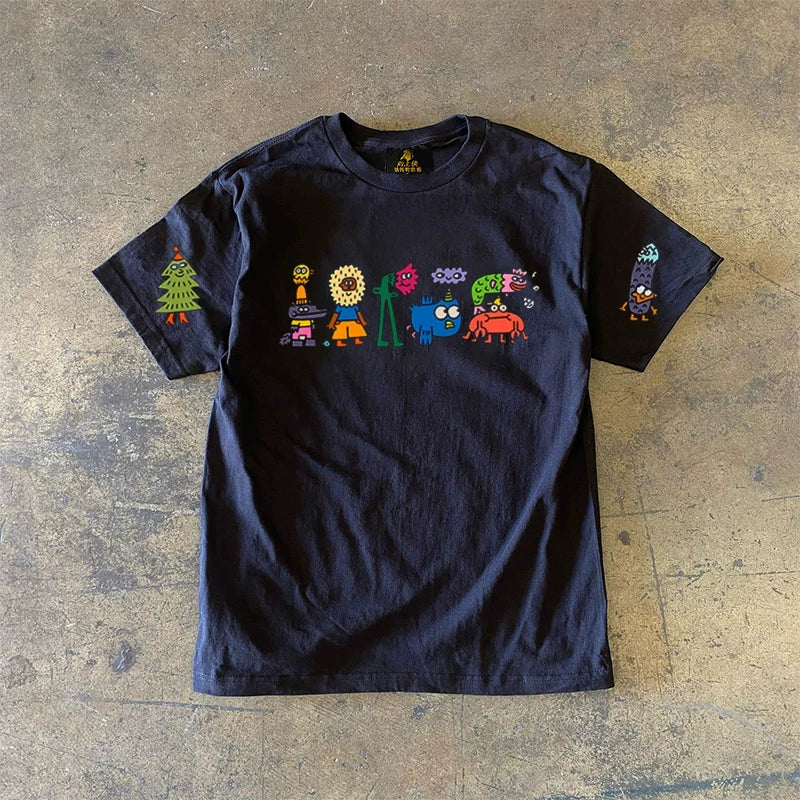 UPUPXIA  Casual Versatile Crew Neck Tee