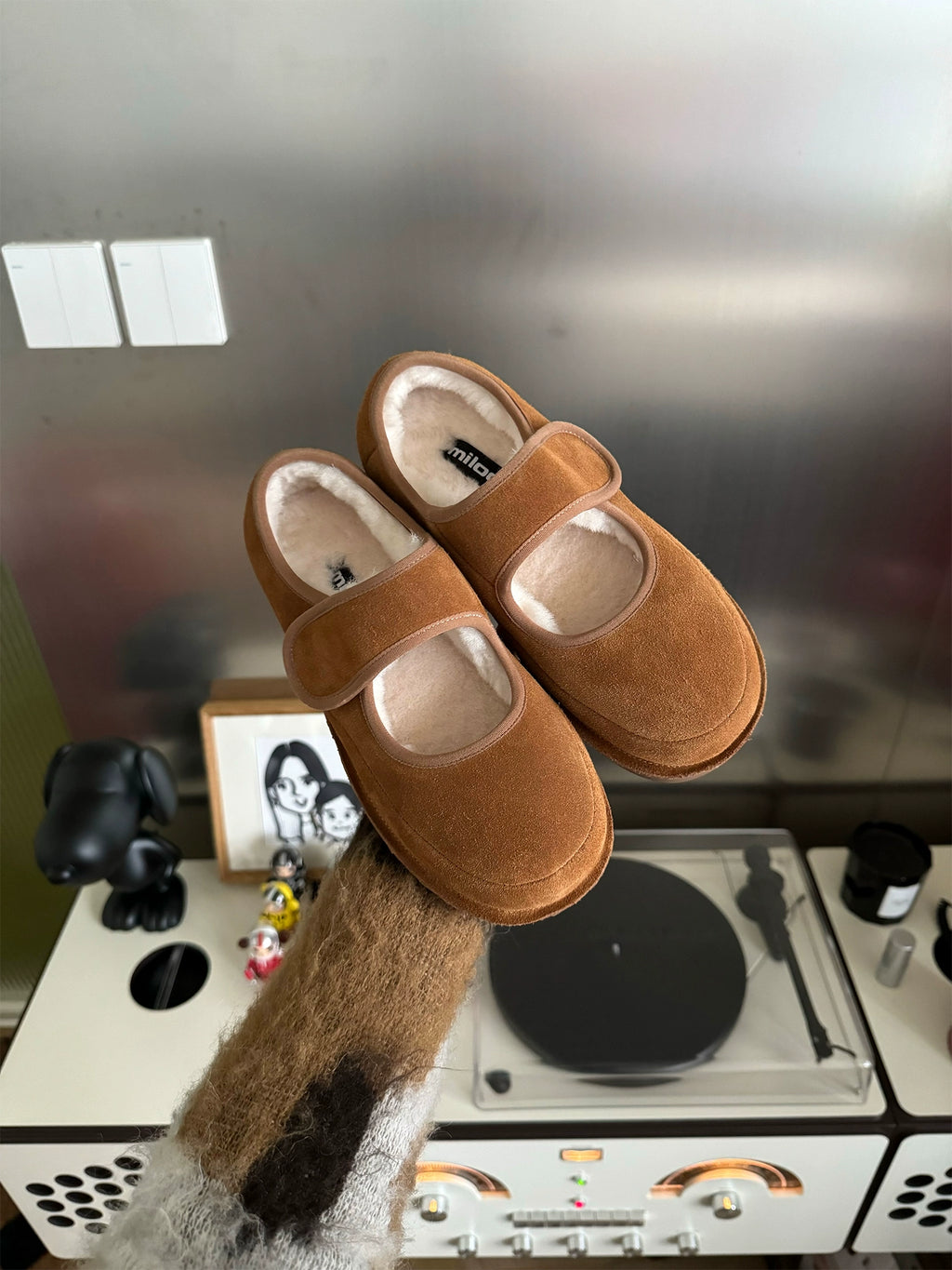 Milooey Fleece One-pedal Fluffy Shoes