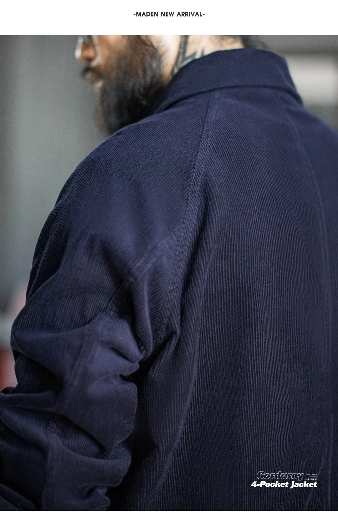 Madden Vintage Corduroy Four-Bag Lapel Jacket