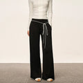 Cherry Melody High Waist Slim Wide Leg Straight Pants