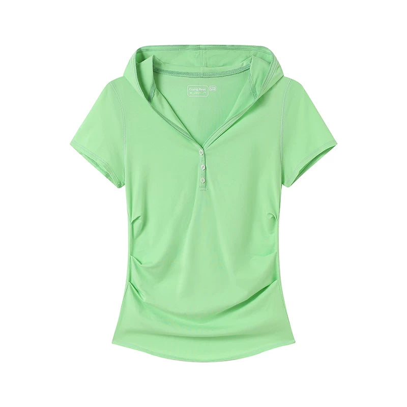 CryingCenter Hooded Tight Pleated Tee
