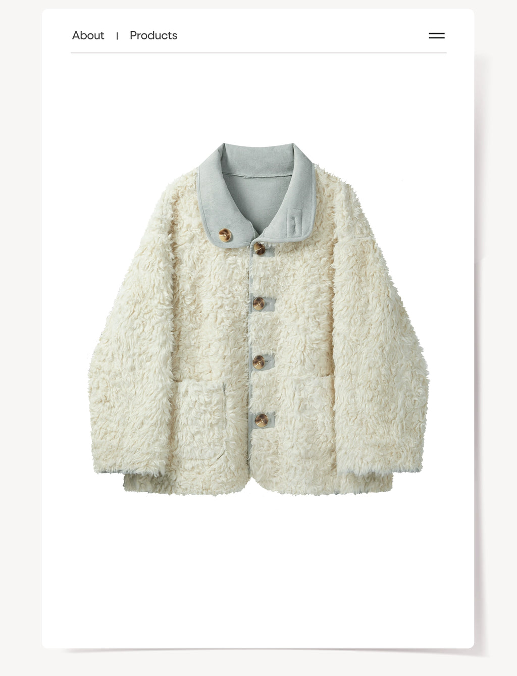 Cantonstory Korean Retro Vibe Warm Plush Jacket