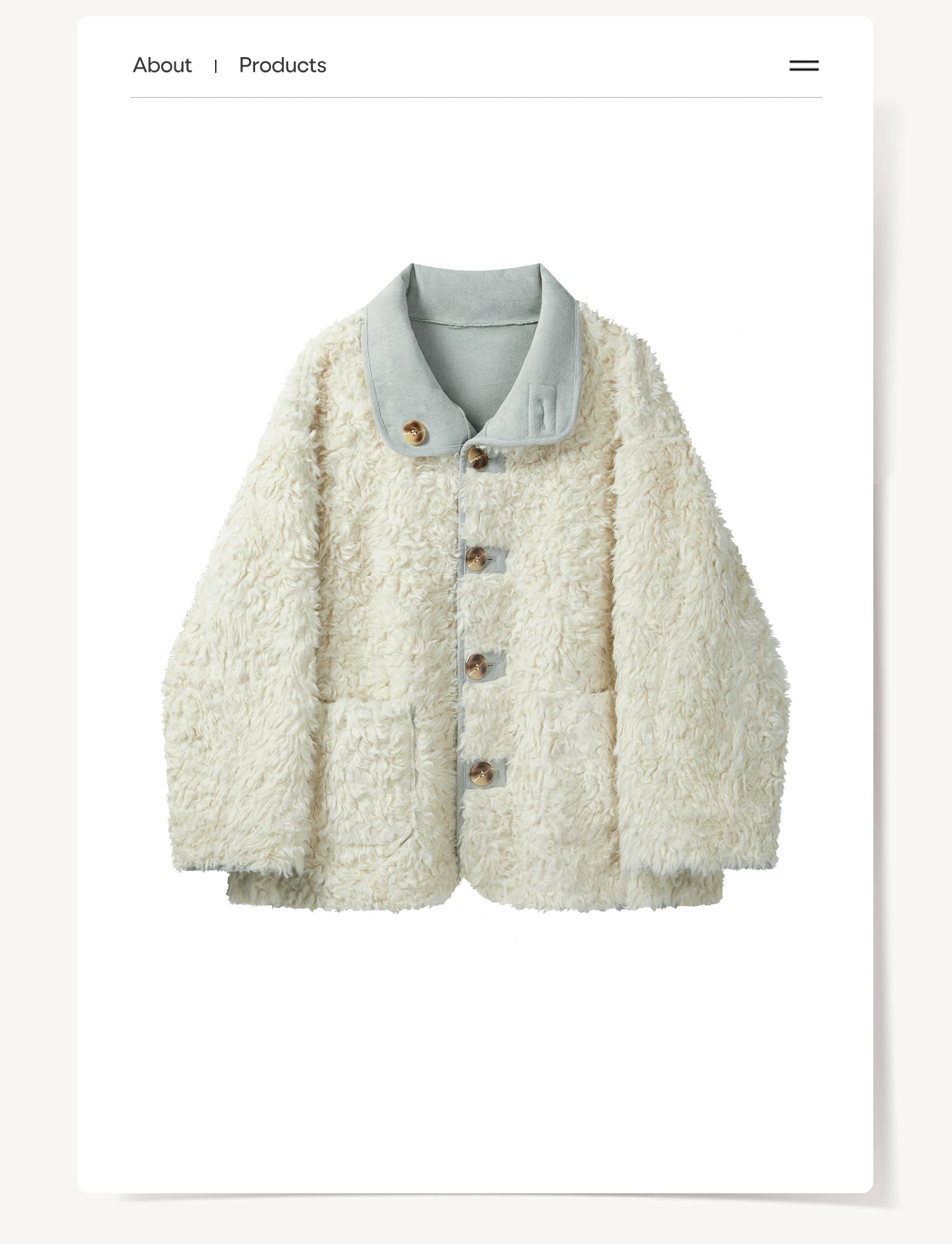Cantonstory Korean Retro Vibe Warm Plush Jacket