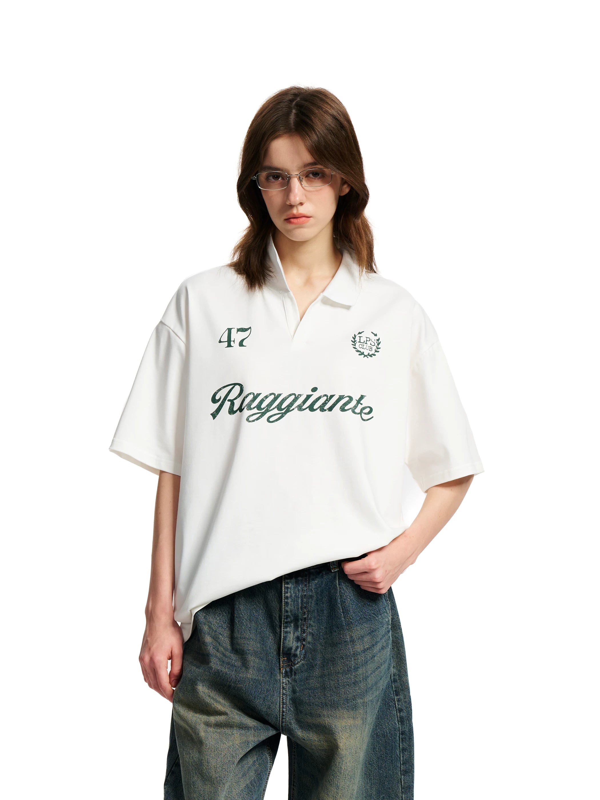 Loopsoon Lapel Loose Fashion Loose Tee