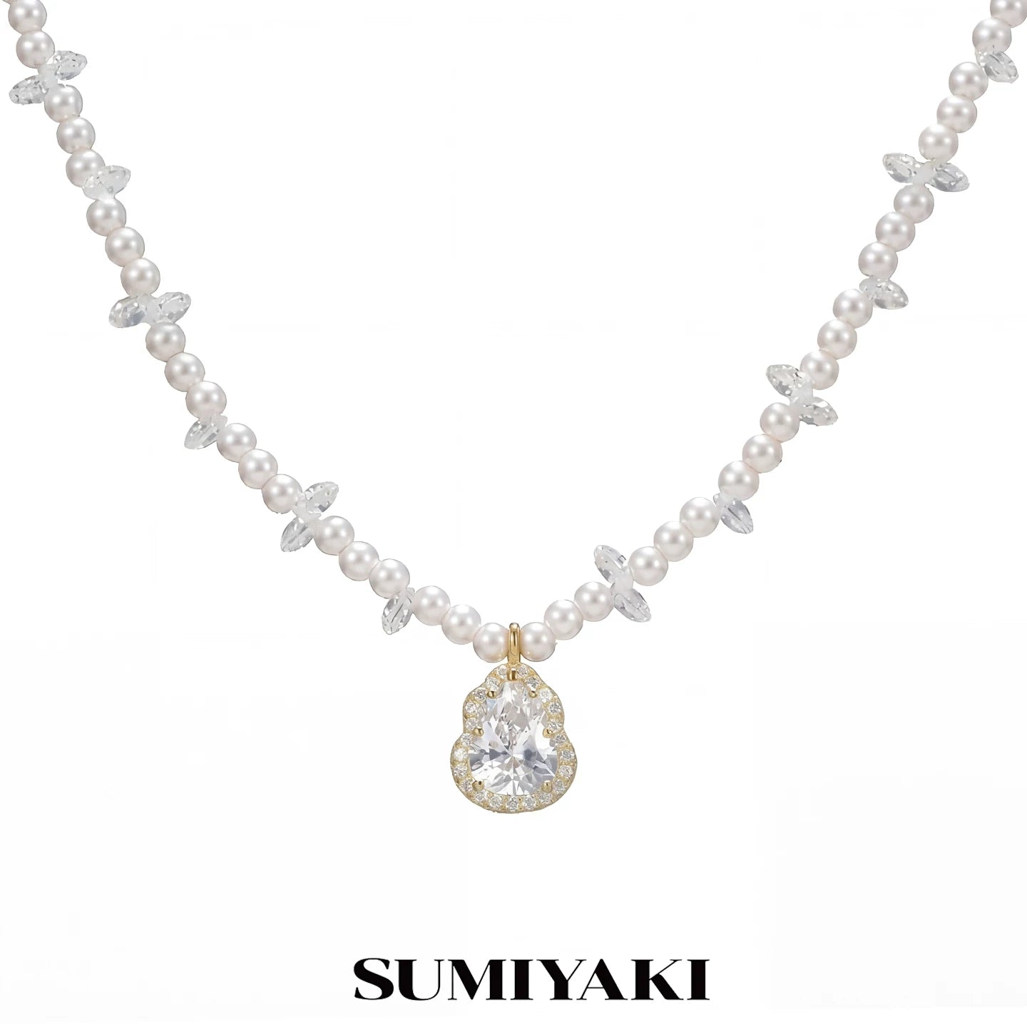 SUMIYAKI Beaded Handmade Pearl Necklace