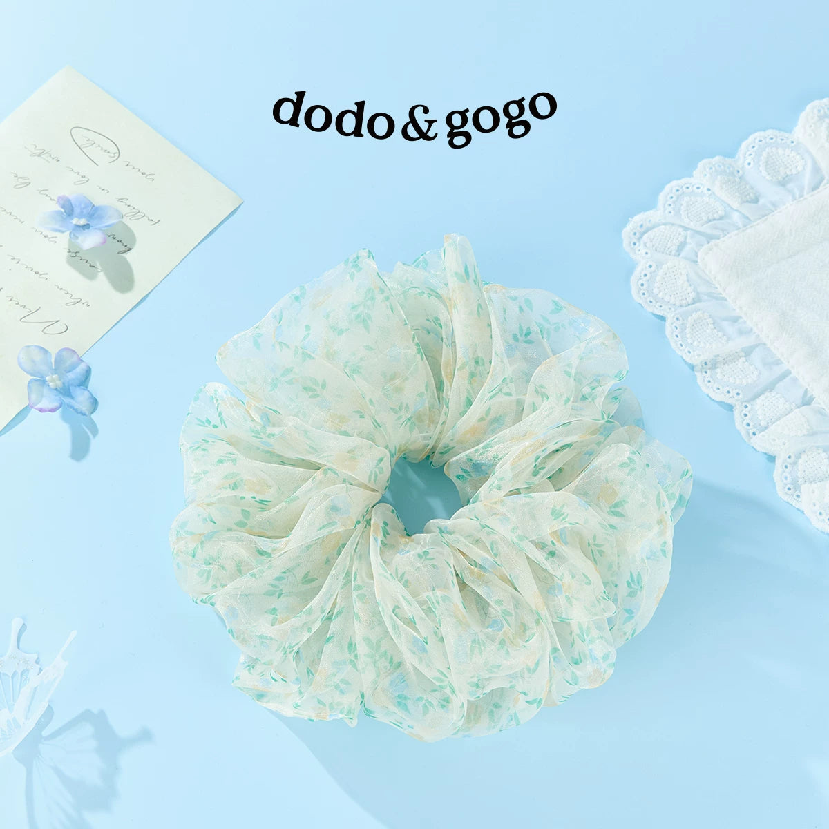 DODOGOGO Flower Yarn Ring Large Intestine Hair Band French Hair Rope