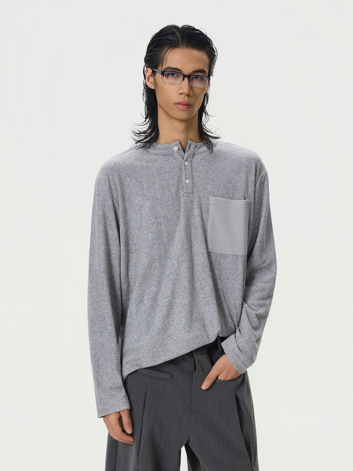 BTSG Soft Waxy Loose Woolen Inner Long Sleeve