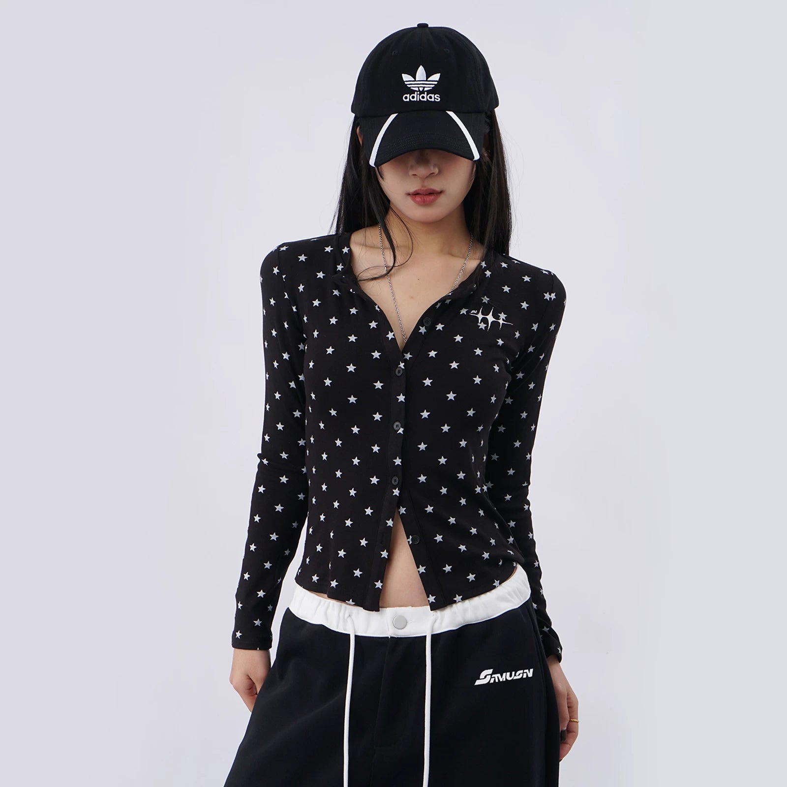 SAMUSAN Slim-fit Short Single-breasted Cardigan