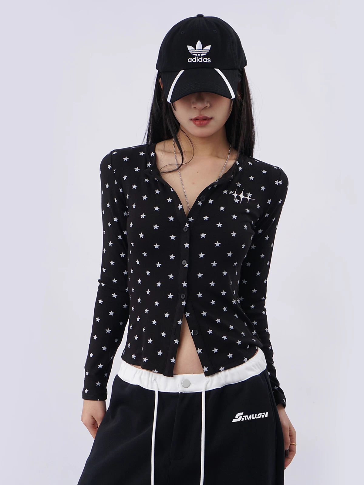 SAMUSAN Slim-fit Short Single-breasted Cardigan