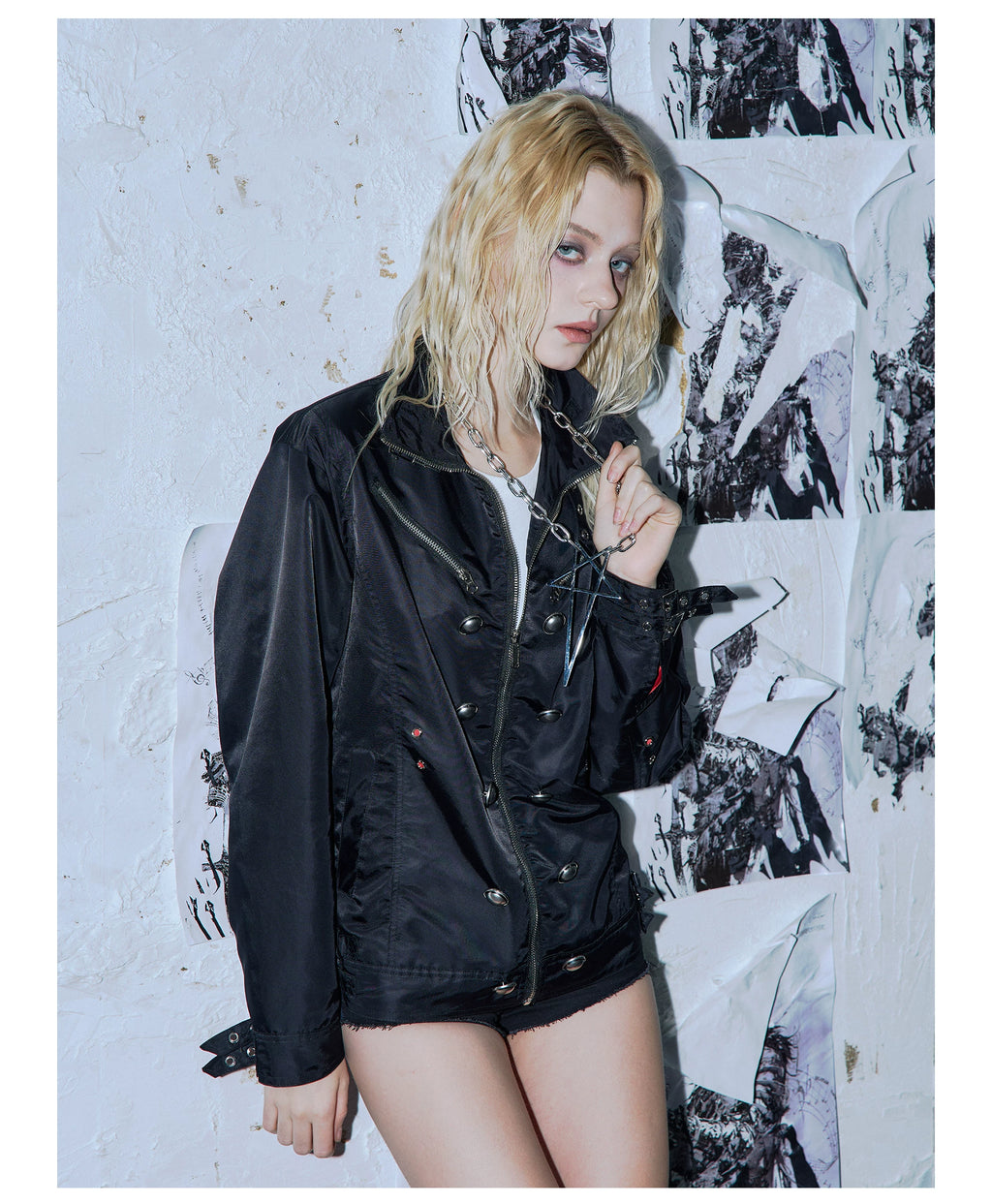 PAIKI Vampire Fencing Buckle Lapel Jacket