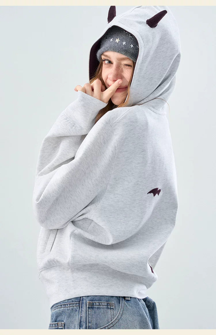 BJHG Little Devil Hooded Cardigan Sweater