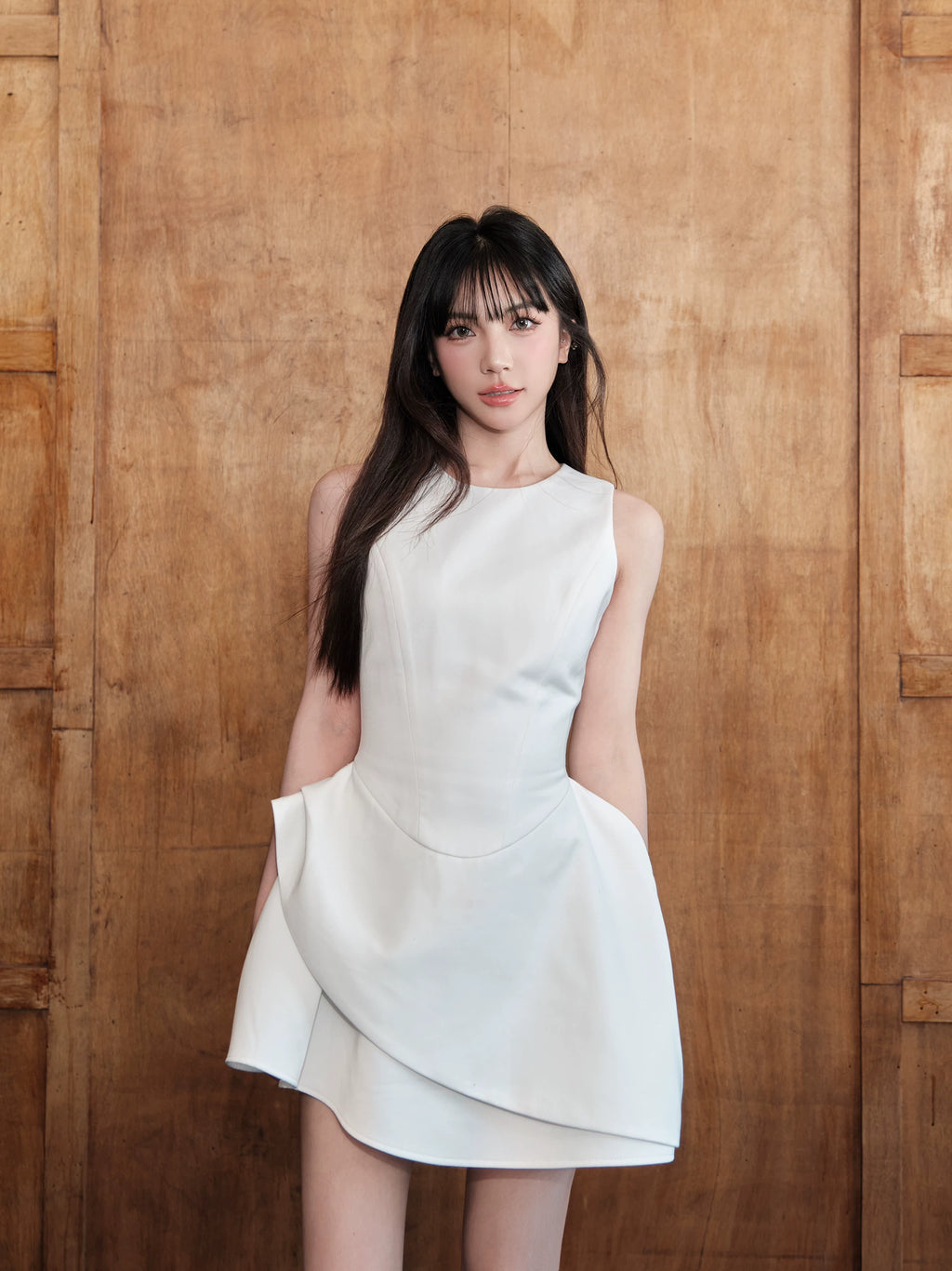 Avenement Irregular Crop Bud Dress Dress