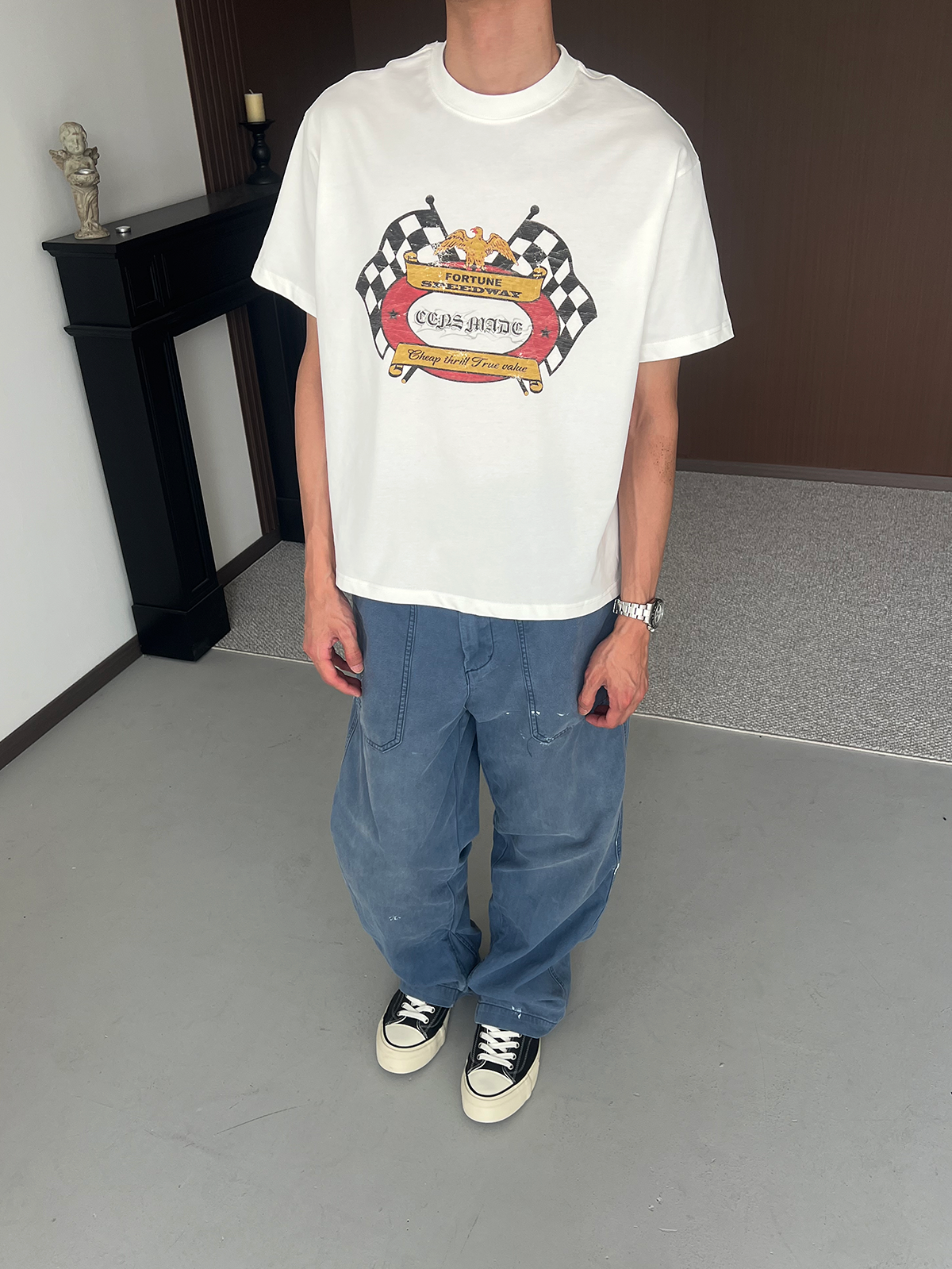 CENSMADE Racing Car Old Printed Tee