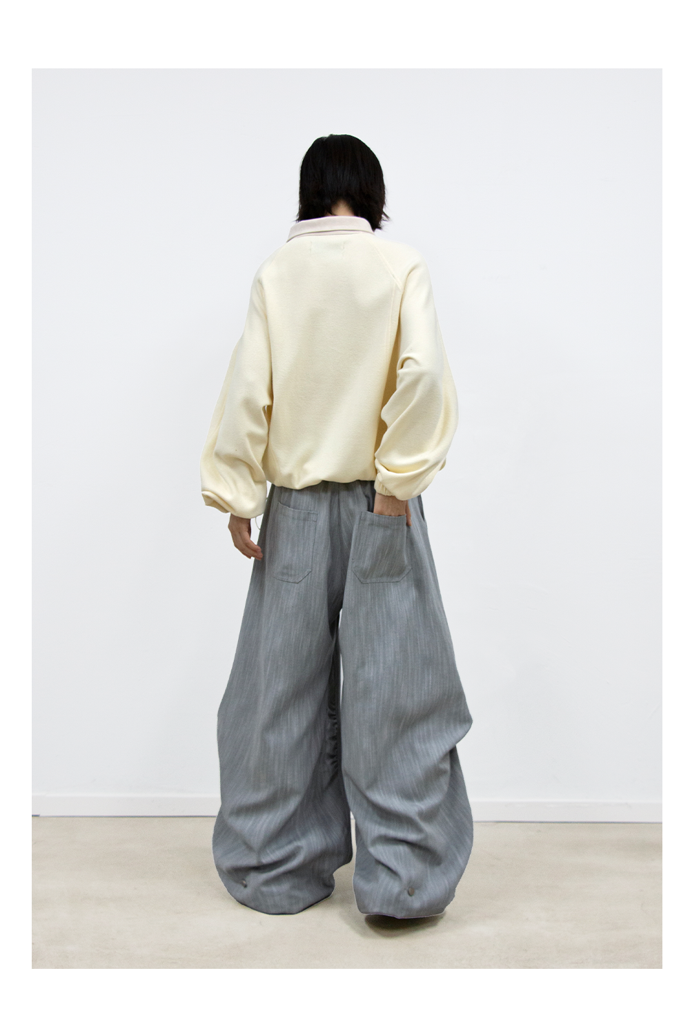 RELABEL Half Zipper Loose Lapel Long Sleeve