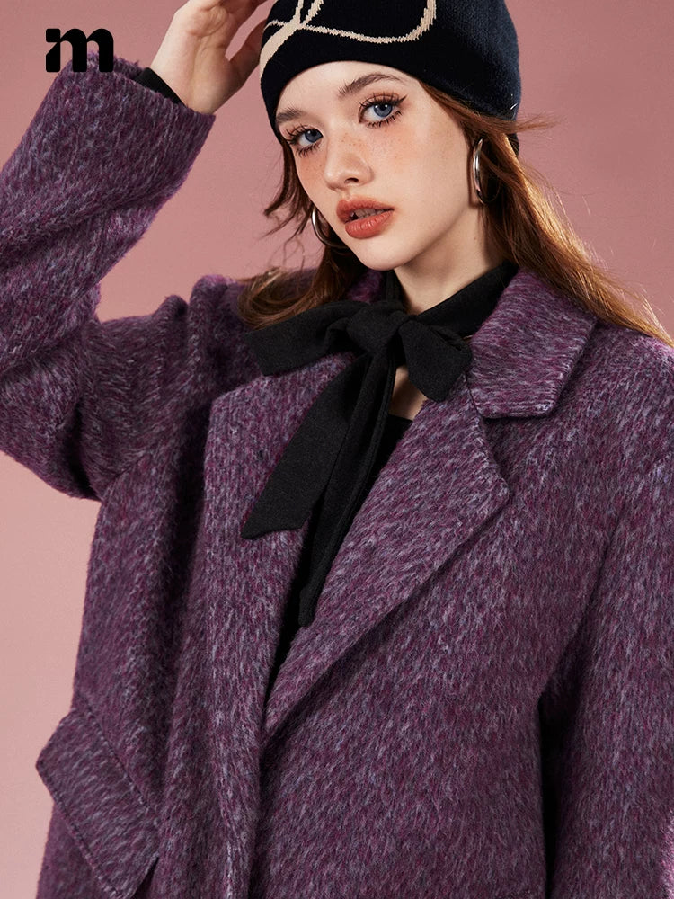 Imone Soft Waxy Shoulder Pads Turned Over Tweed Jacket