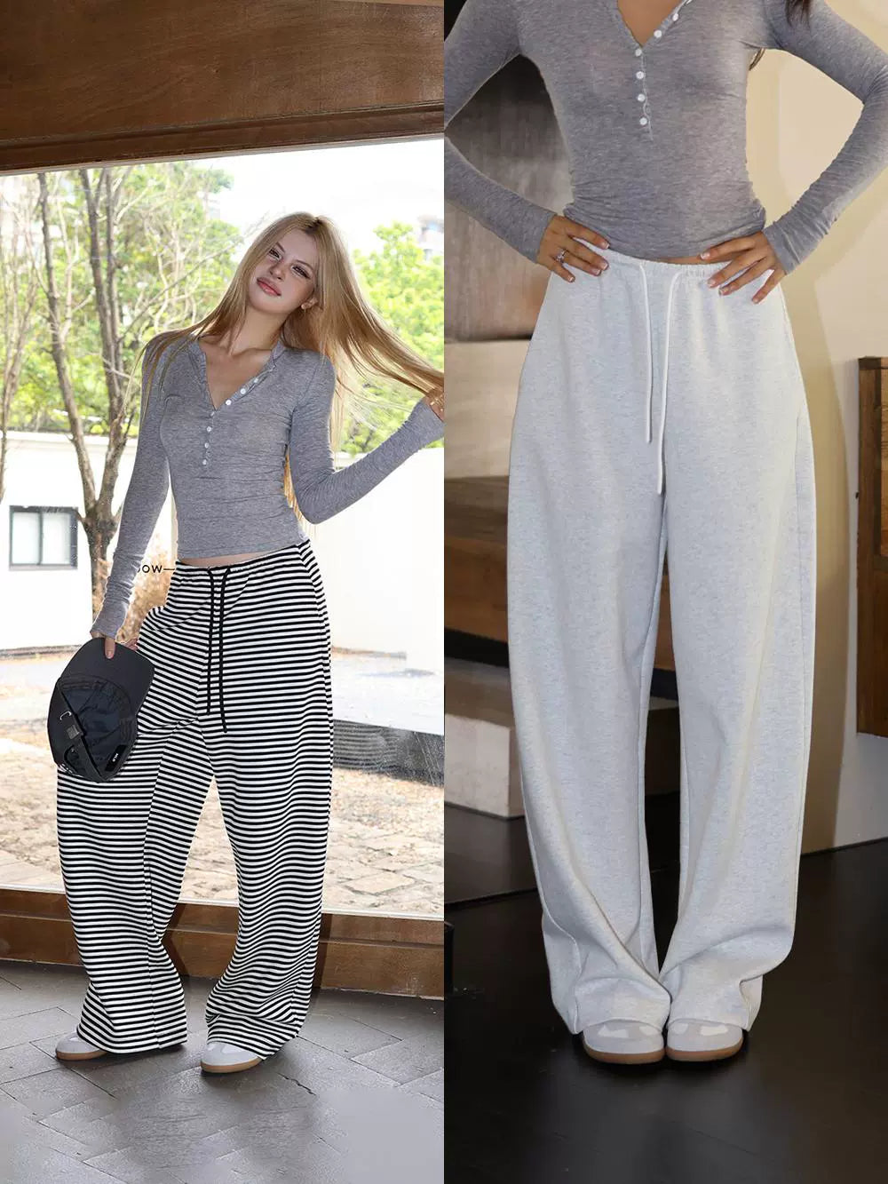 Audwyn Striped Scimitar Drawstring Sweatpants