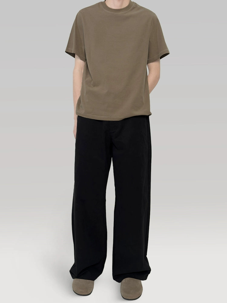 PLUS NO LOGO Cloud Velvet Single Stitch Tee