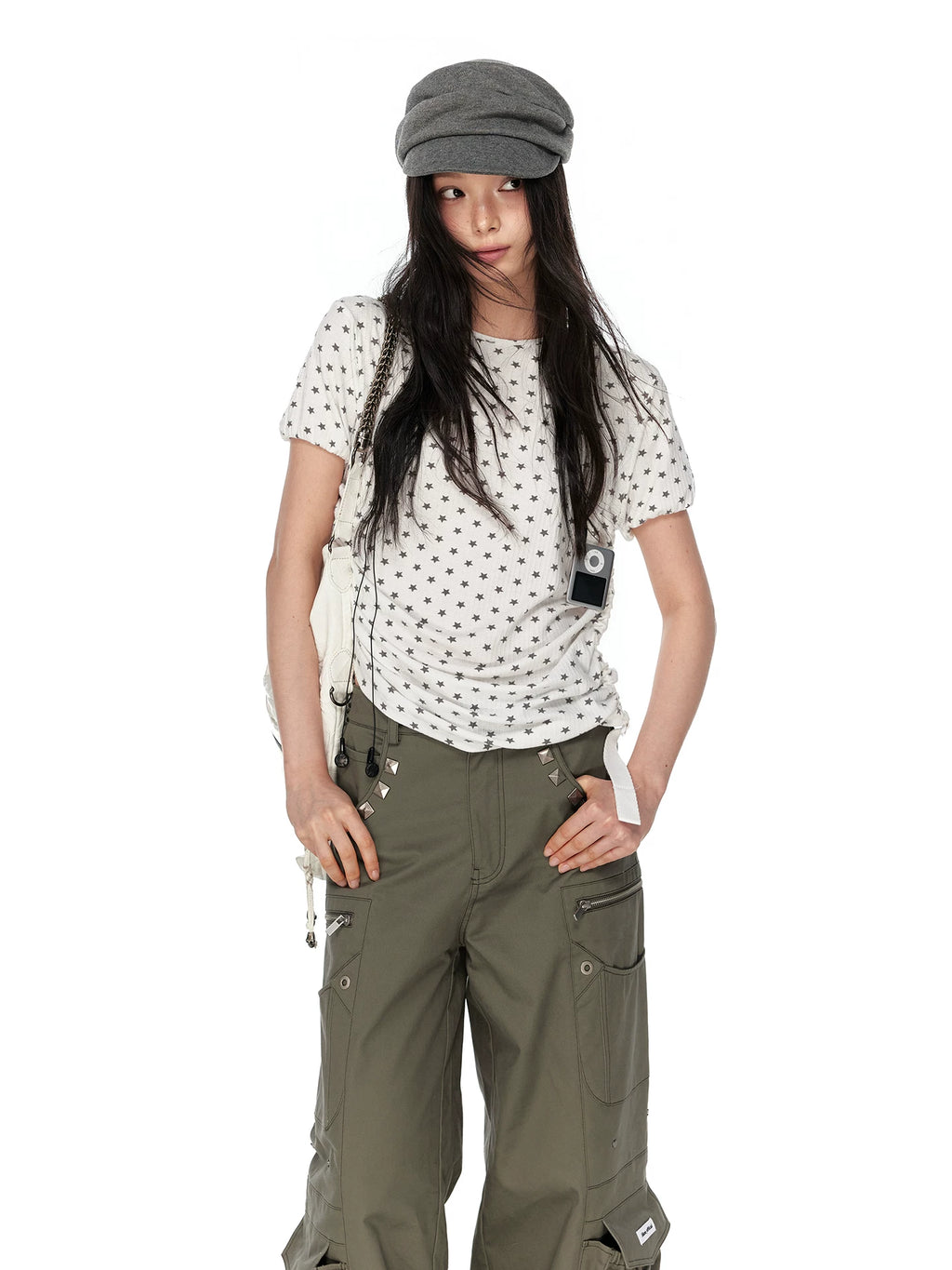 JIKOO Floral Round Neck Loose and Thin Tee