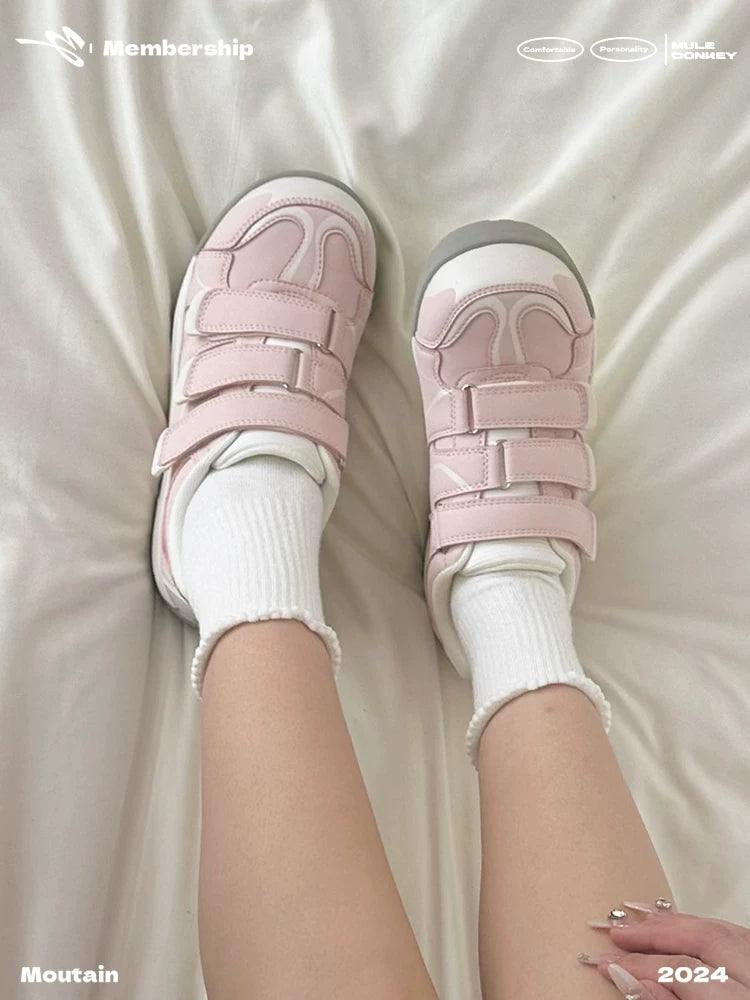 Donkey Sweet Cute Big Head Shoes Velcro Casual Shoes