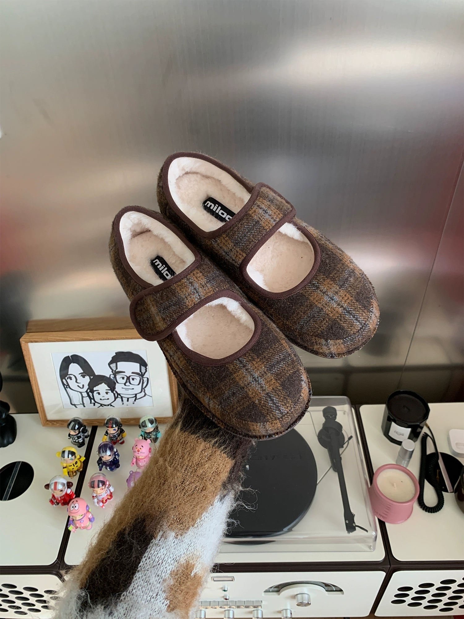 Milooey Fleece One-pedal Fluffy Shoes