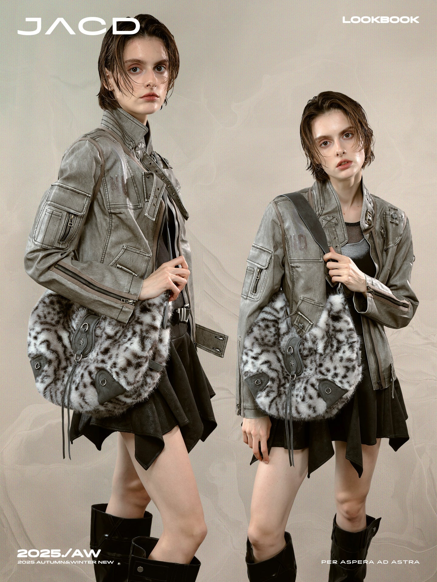 JACD Lazy Wind Mao Mao Shoulder Crossbody Bag