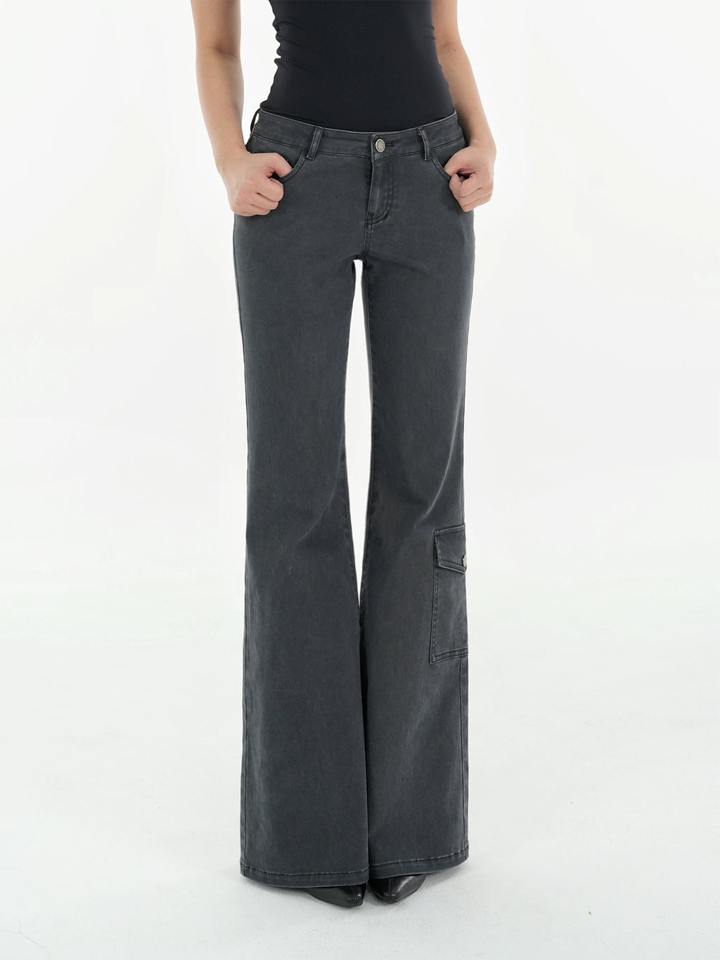 Jim Kennet Washed Old Low-rise Jeans