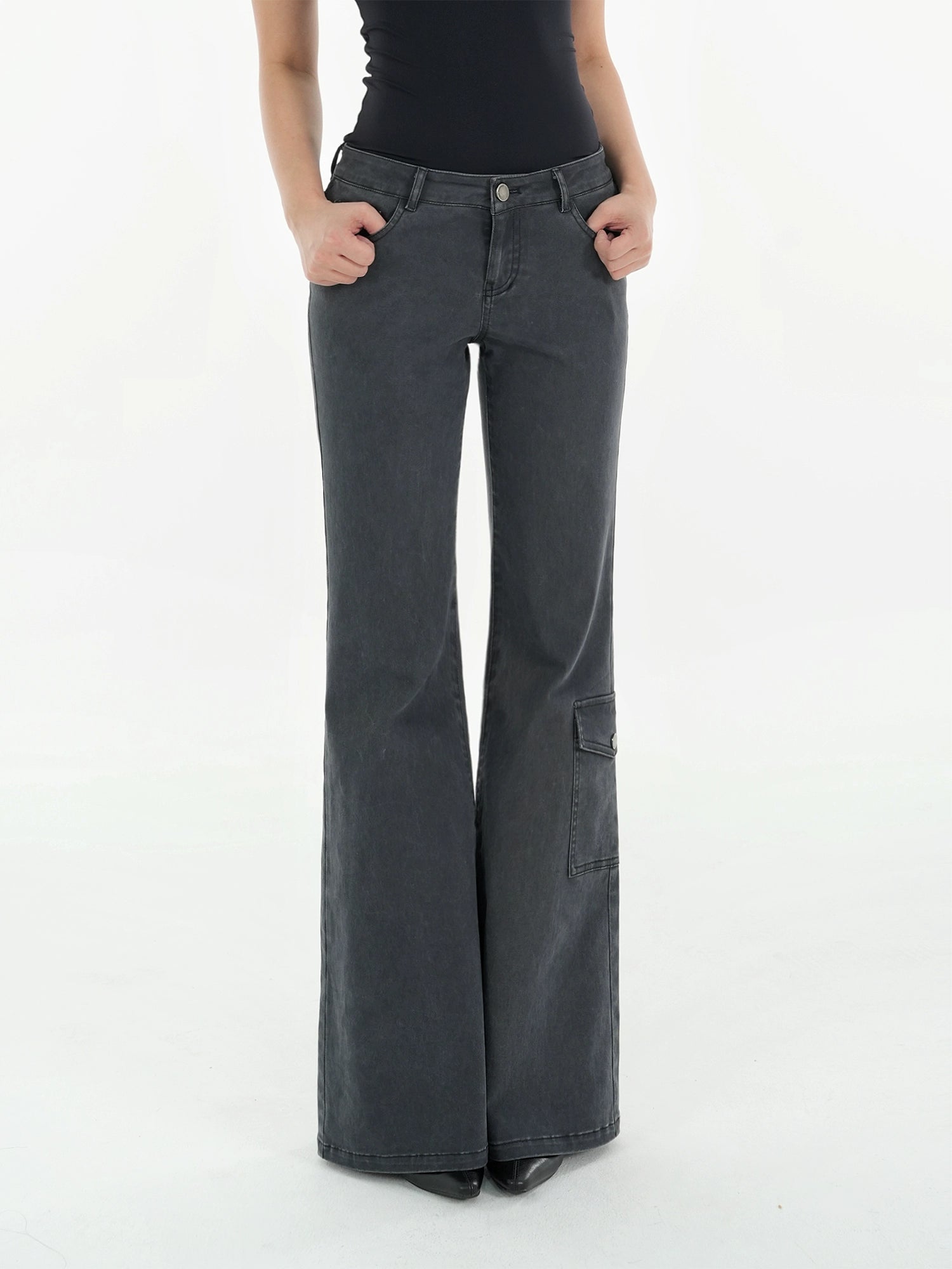 Jim Kennet Washed Old Low-rise Jeans