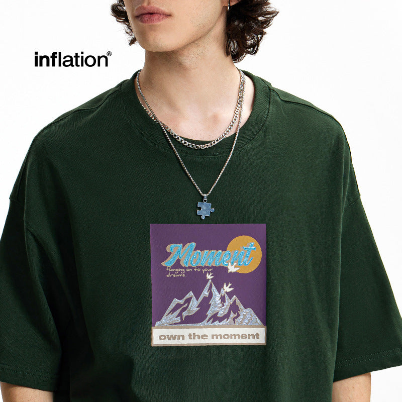 INF 265G Mountain Hot Silver Printed Tee