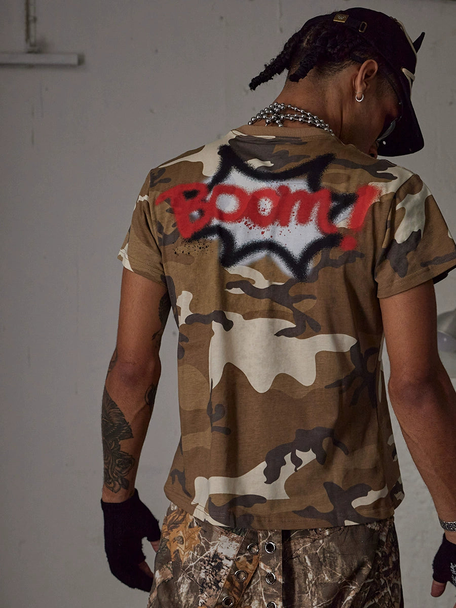 DND4DES Spoof Felix Print Slim Camouflage Tee