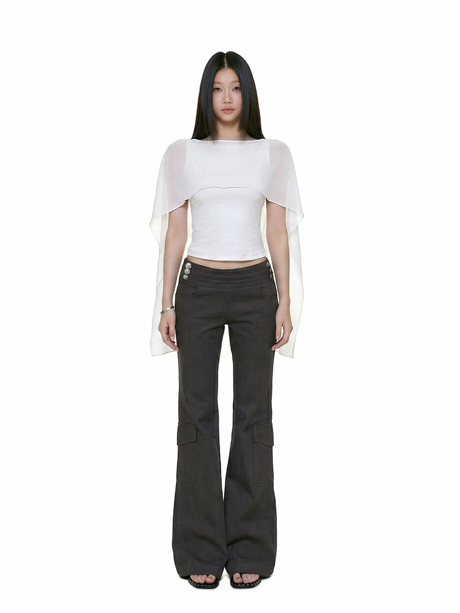 WITHMIN Straight-leg Micro-pull Jeans