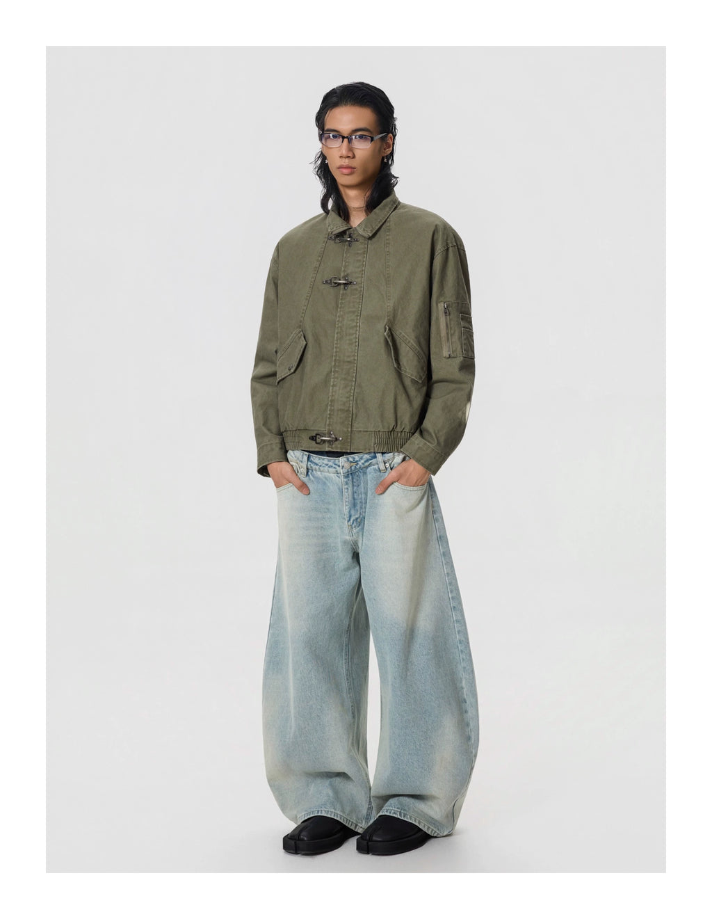 BTSG Vintage Vintage Textured Plane Buckle Jacket