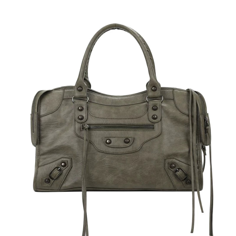 JANDRESS Paris Rivet Large Capacity Messenger Bag