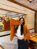 YOUNG KYLIN Lazy Thickened Twist Knitted Cardigan