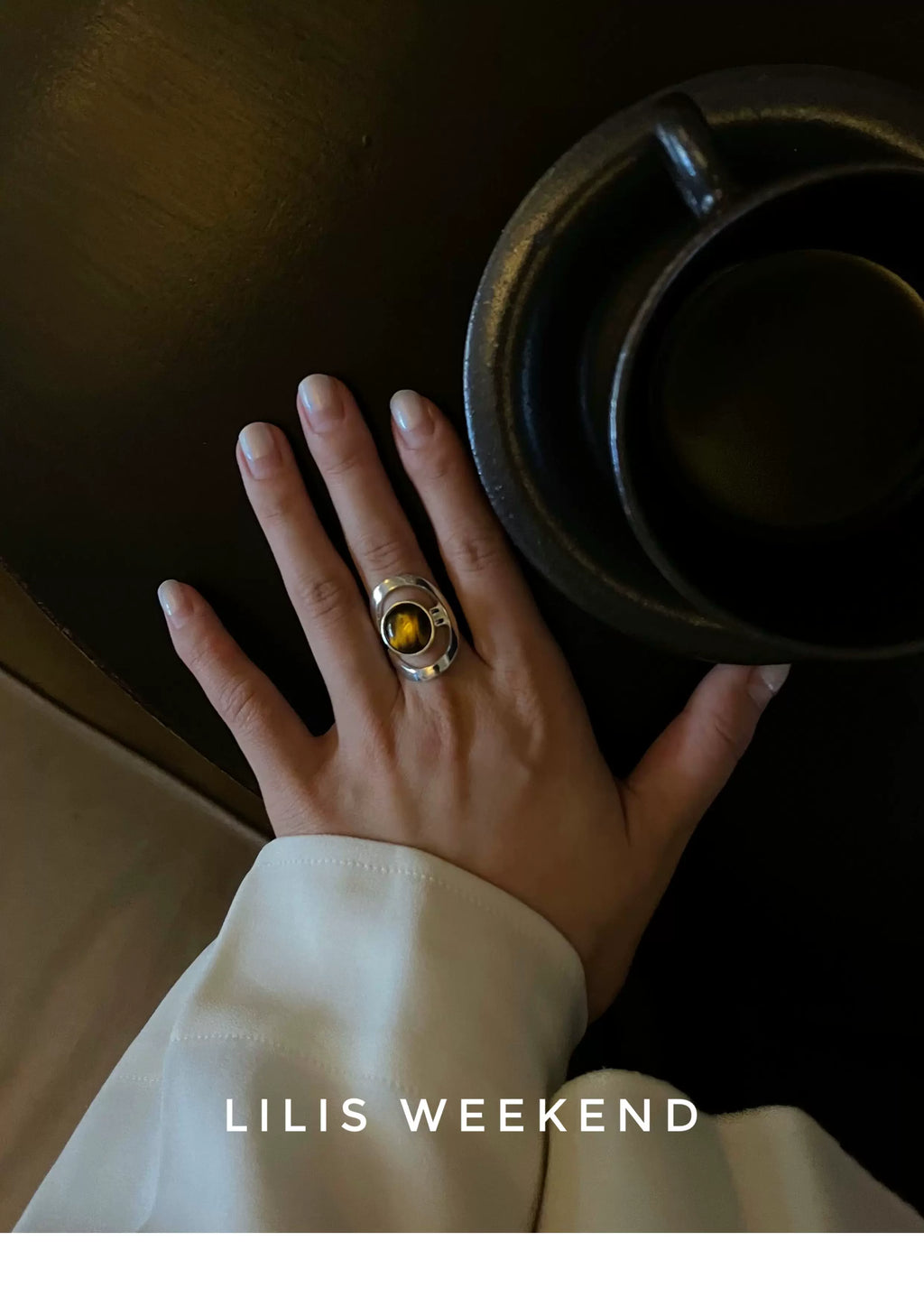 Lilis Weekend Niche Roman Ring Tiger's Eye Ring