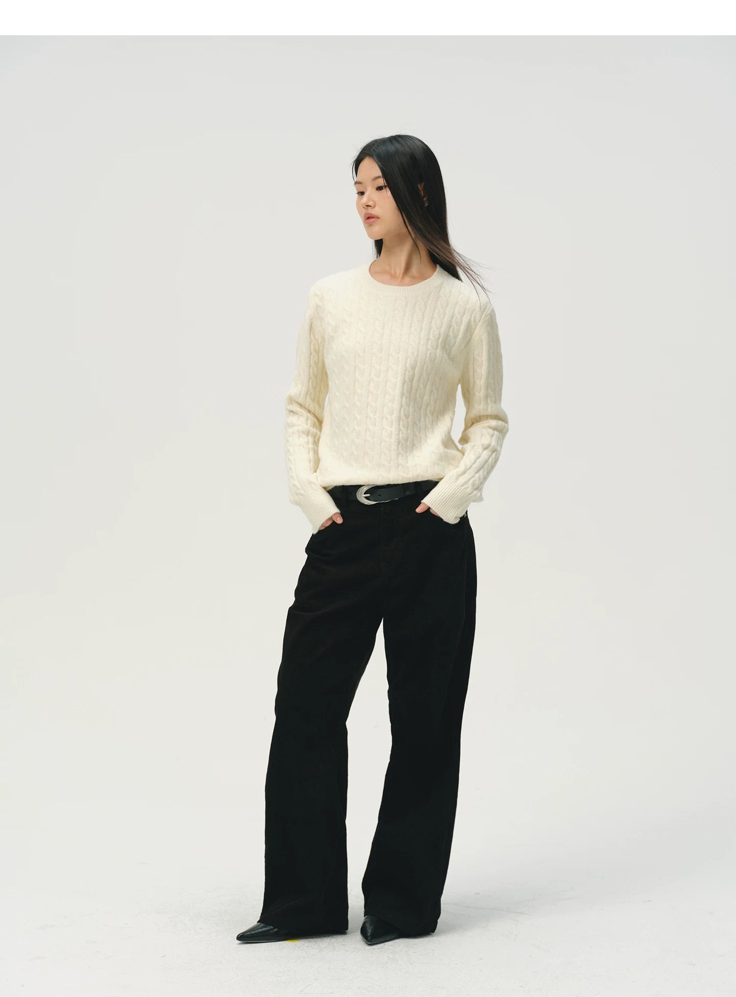 No Logo Casualknitting Crew Neck Sweater