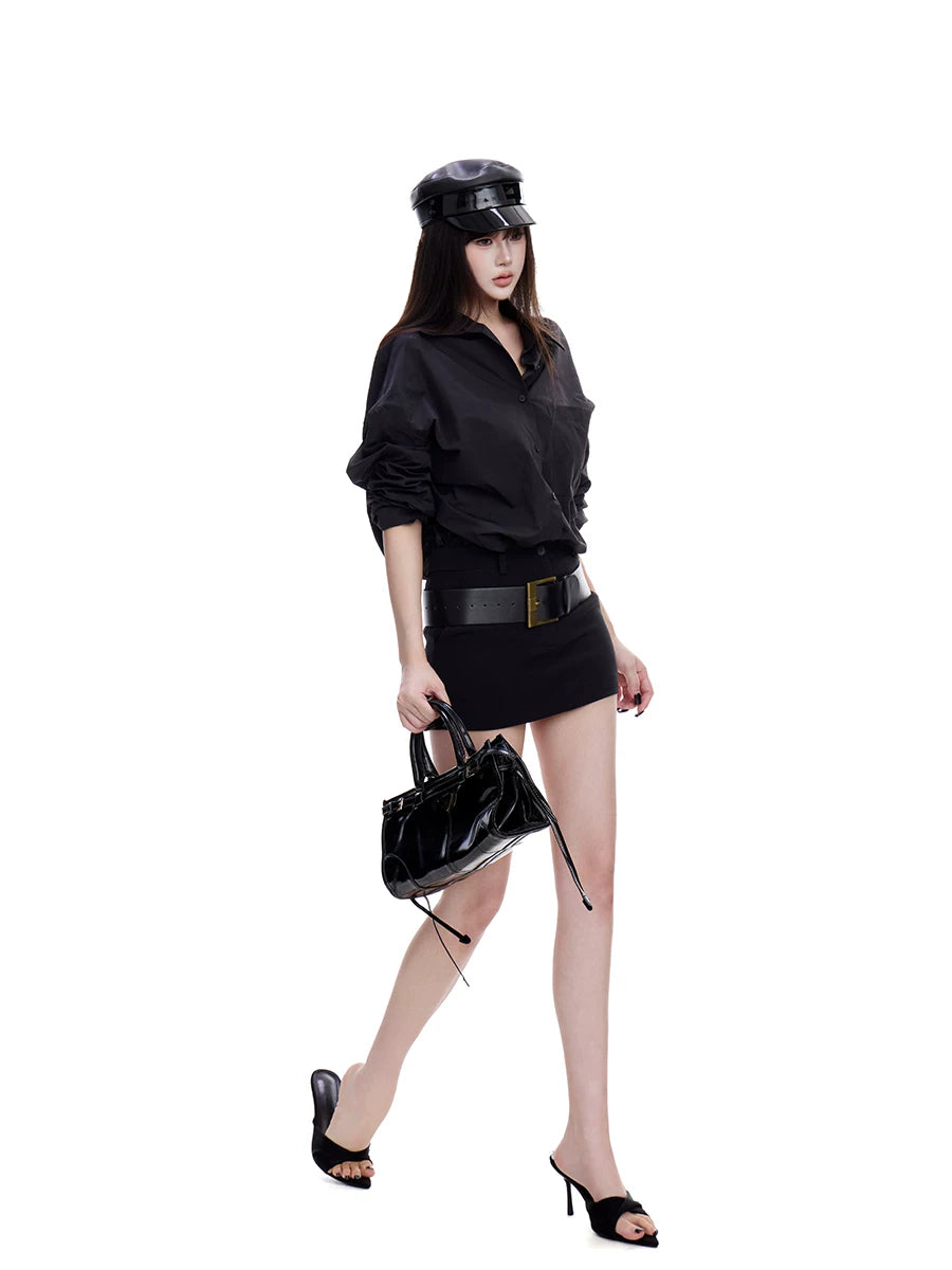 WITHMIN Waist Shirt Dress