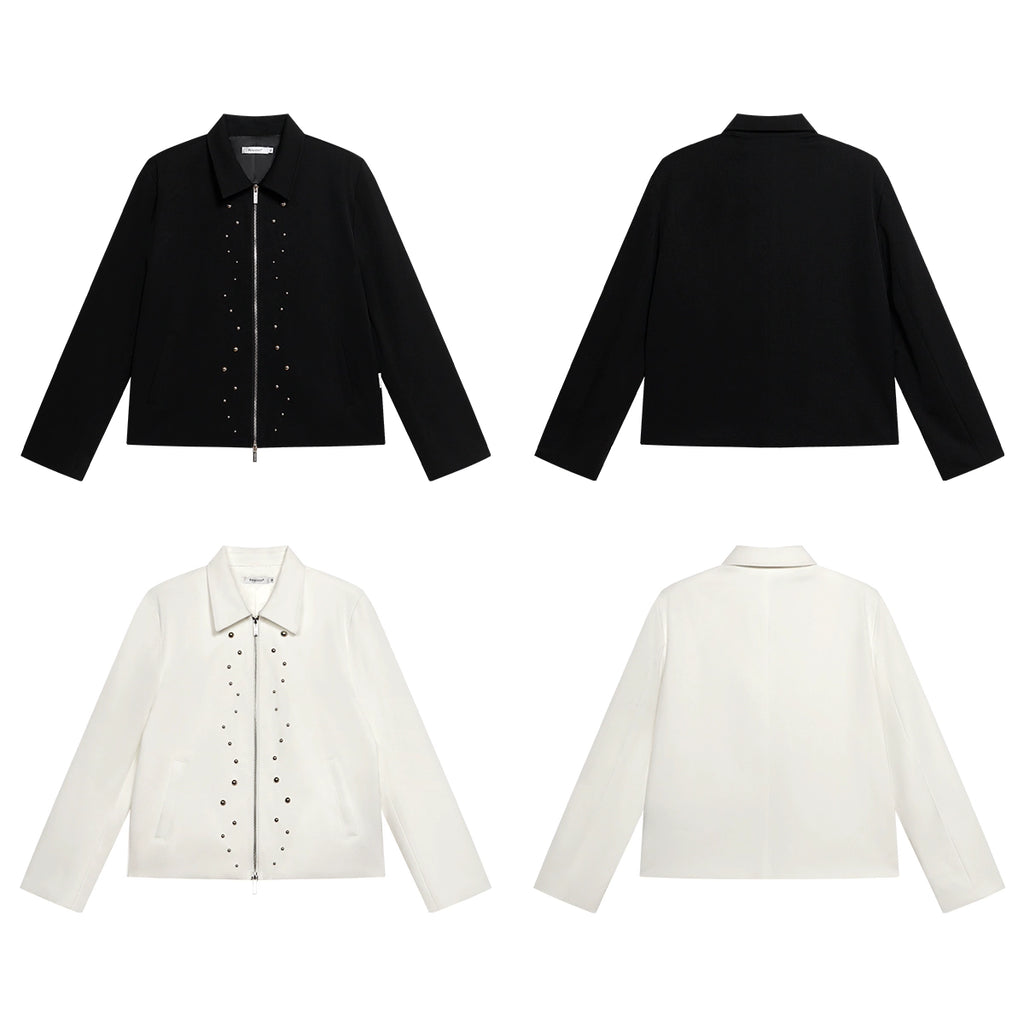 FUNKYFUN Irregular Semi-round Rivet Suit Jacket