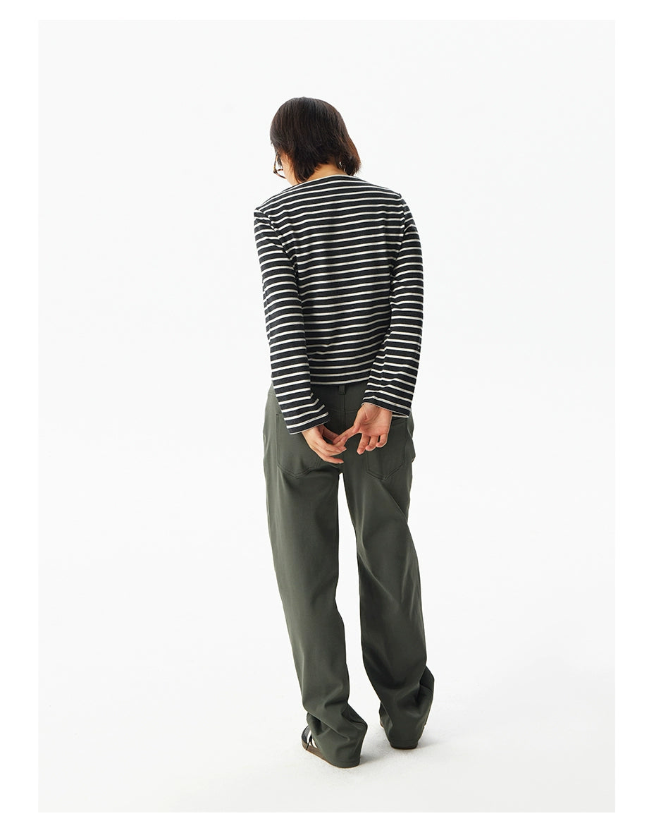 CryingCenter Striped Neck Bottom Long Sleeve