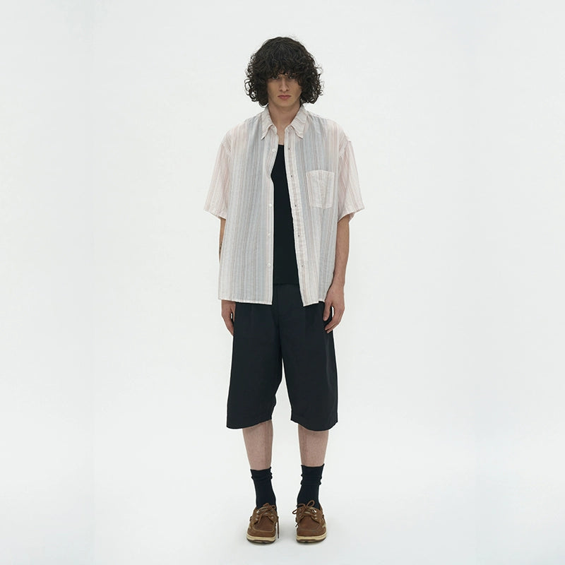 PARTIMENTO Small Fresh Japanese Striped Tee